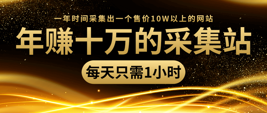 年赚十万的采集站，每天却只需要1小时，一年时间采集出一个售价10W以上的站