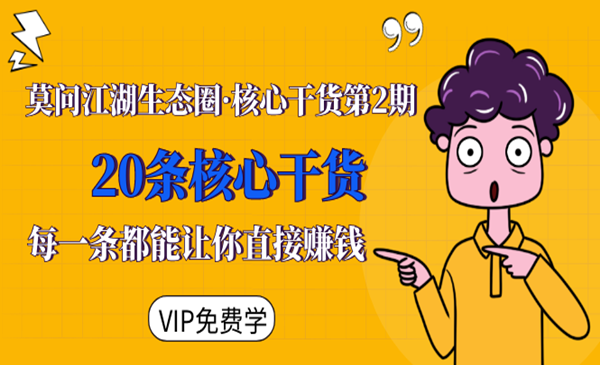 核心干货第2期，20条核心干货，每一条都能让你直接赚钱